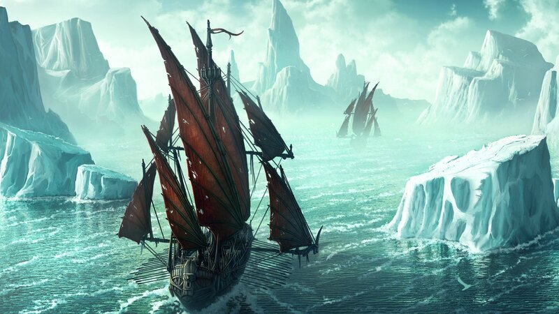 sailing through icy waters