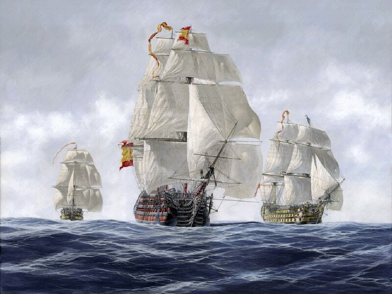 Sailing Warships at Sea