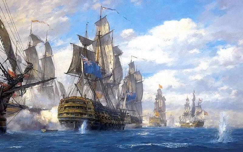 Sailing Warships in Battle
