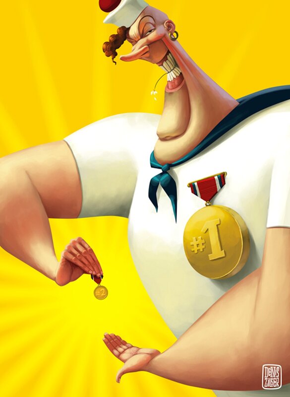sailor character with medals