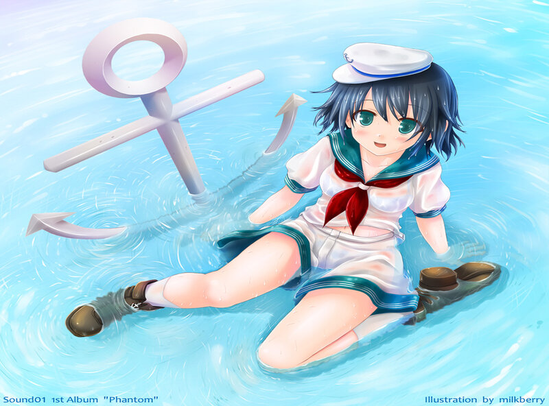 sailor girl in water