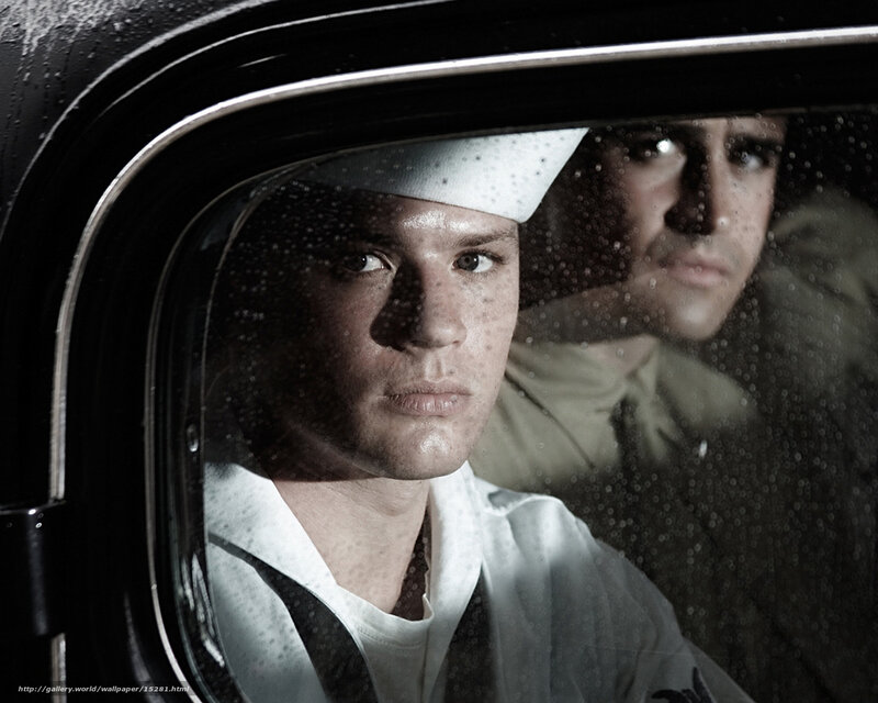 sailor in car window