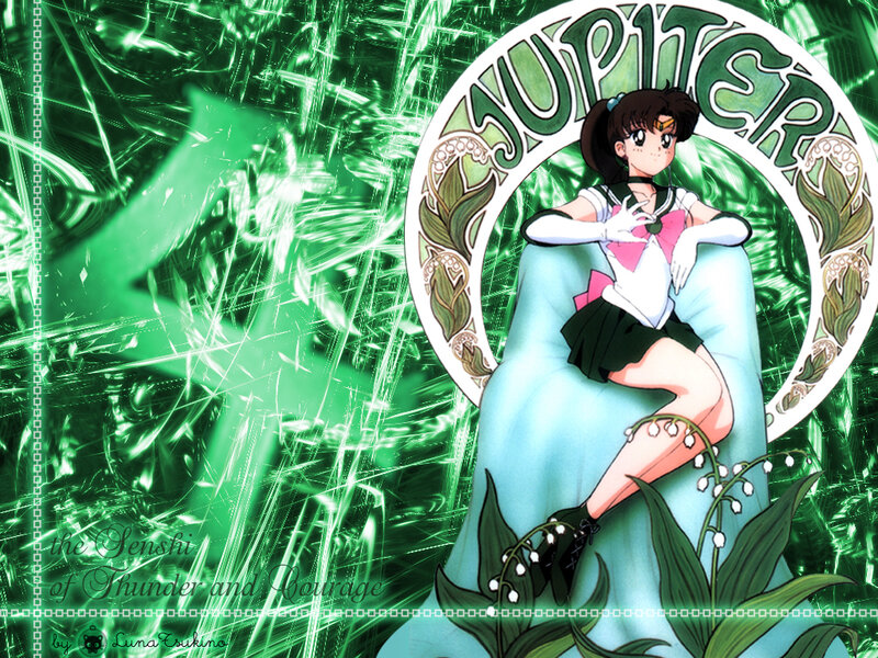 Sailor Jupiter Character — Green, Dramatic