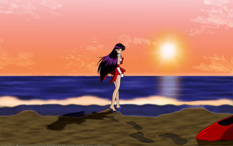 Sailor Mars at the beach