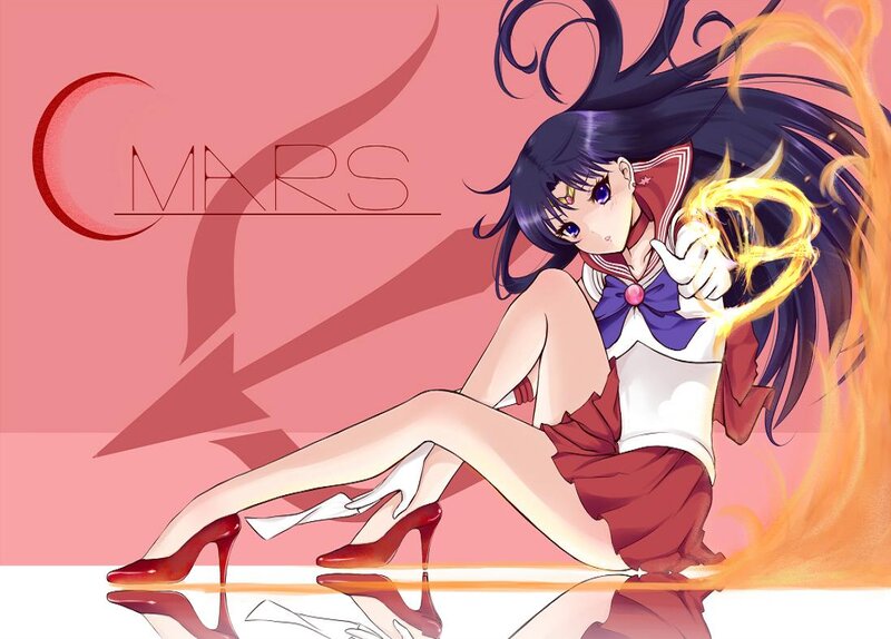 Sailor Mars Character — Pink, Dramatic