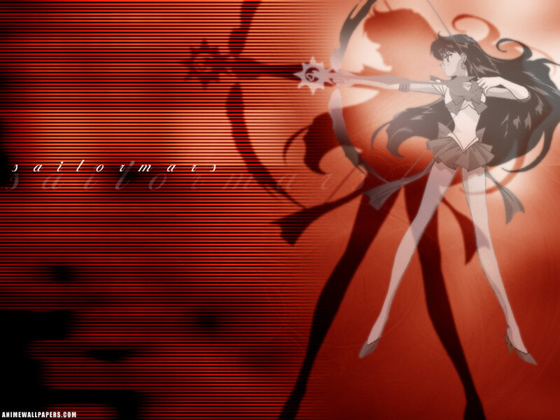 Sailor Mars Character — Red, Dramatic, Anime, Bow and Arrow