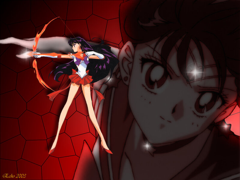Sailor Mars in action