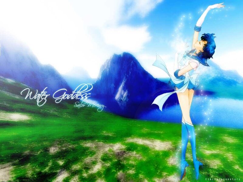 Sailor Mercury Character — Blue, Serene