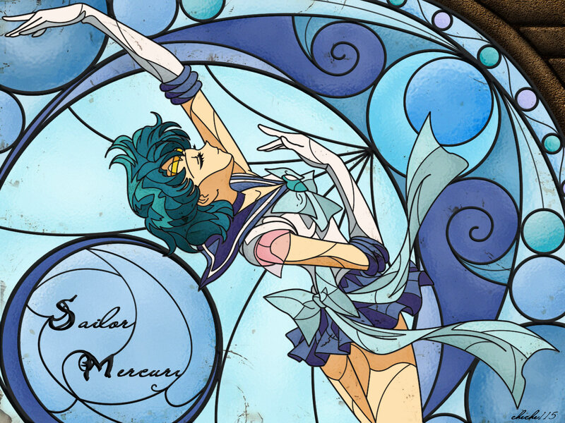 Sailor Mercury Character — Blue