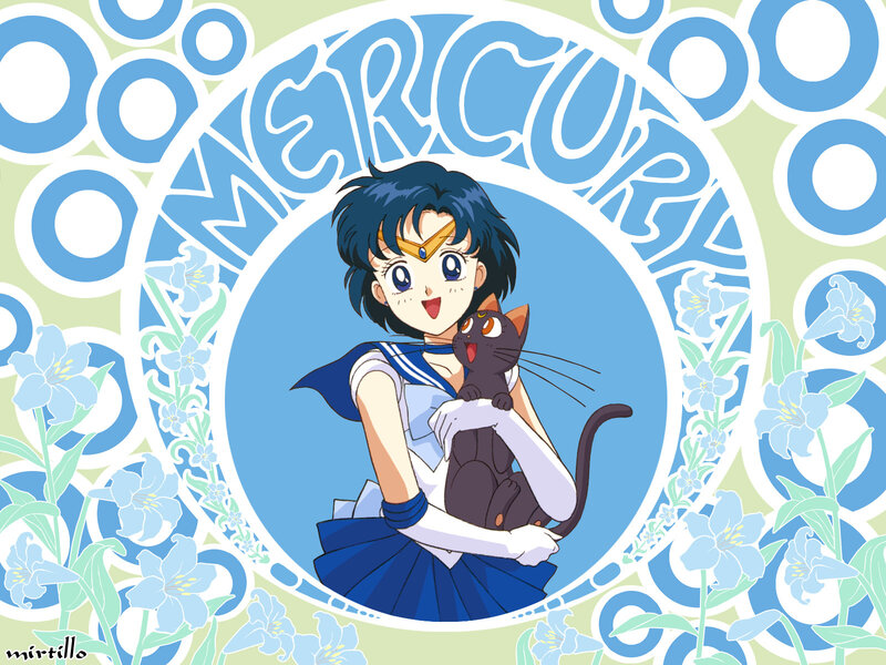 Sailor Mercury with her cat