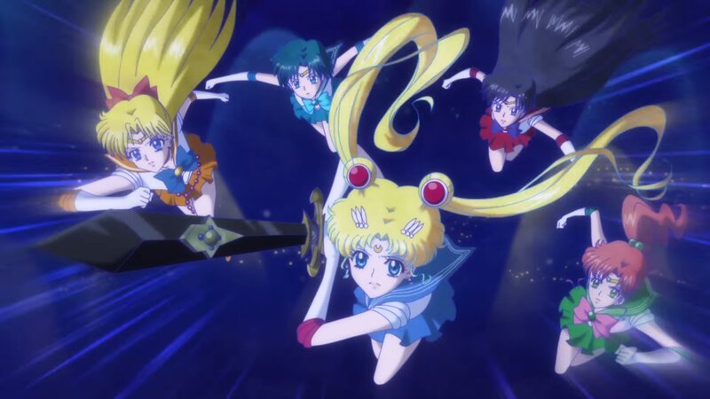 Sailor Moon and Allies — Blue, Dramatic, Night, Anime, Sailors