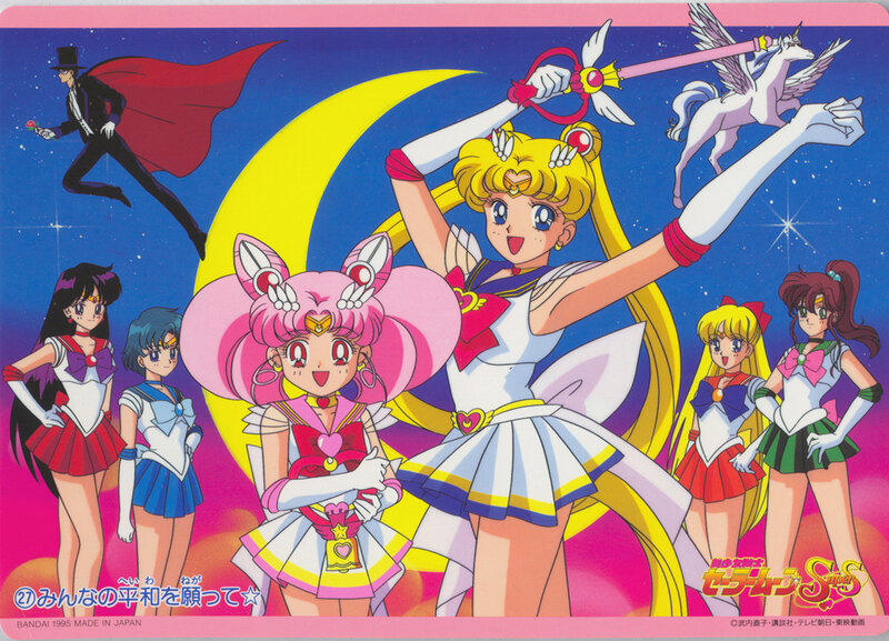 Sailor Moon and allies in action