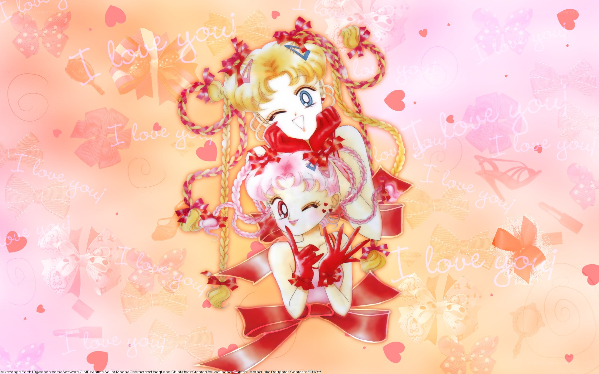 Sailor Moon and Chibi Usa