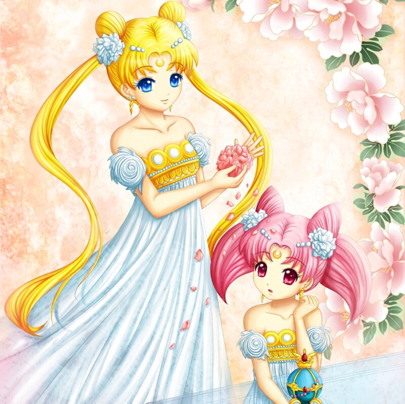 Sailor Moon and Chibiusa — Pink, Serene