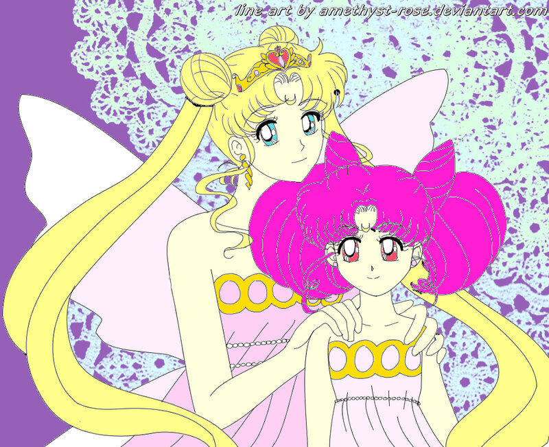 Sailor Moon and Chibiusa — Purple