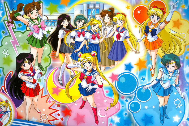 Sailor Moon and Her Team — Blue, Energetic