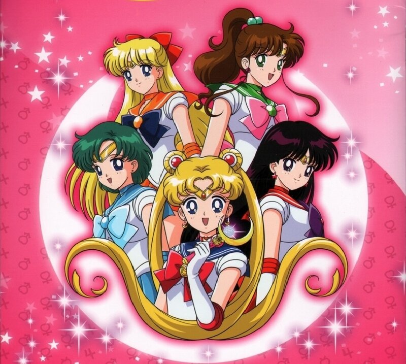 Sailor Moon and Her Team — Pink, Cheerful