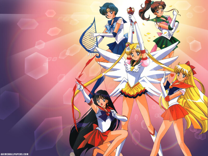 Sailor Moon and Her Team — Pink, Dramatic, Anime, Sailors