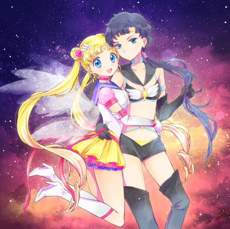 Sailor Moon and Sailor Saturn — Purple