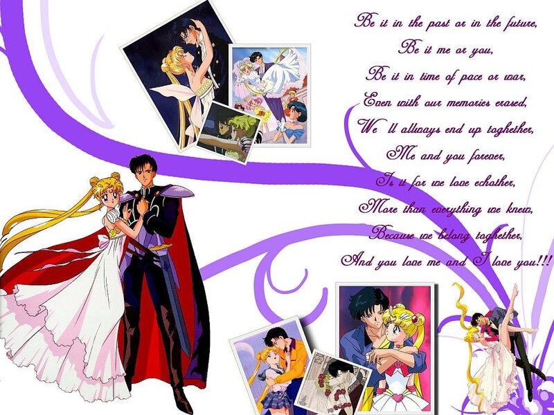 Sailor Moon and Tuxedo Mask — Purple, Romantic, Anime