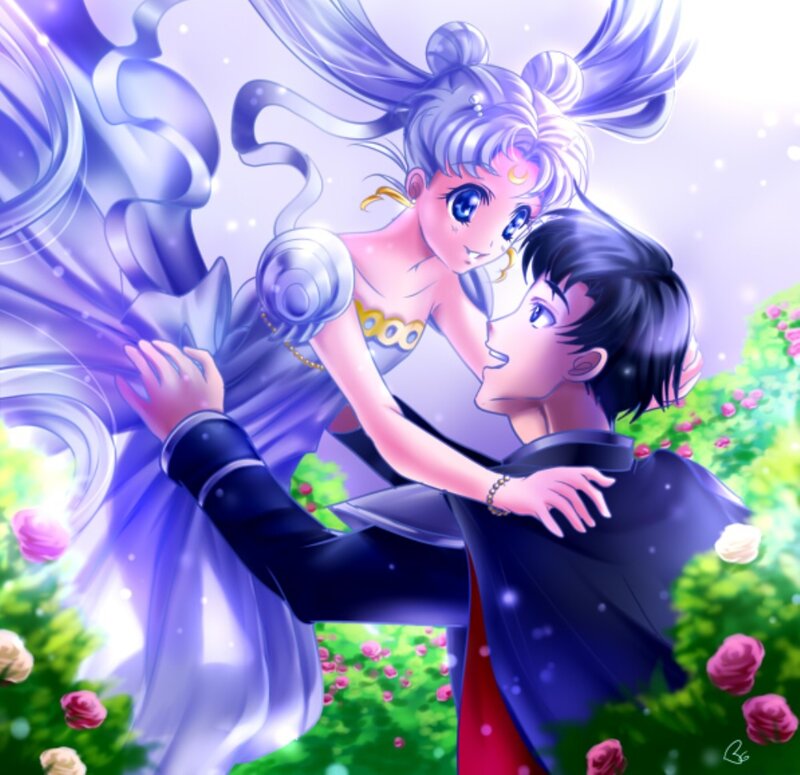 Sailor Moon and Tuxedo Mask — Purple