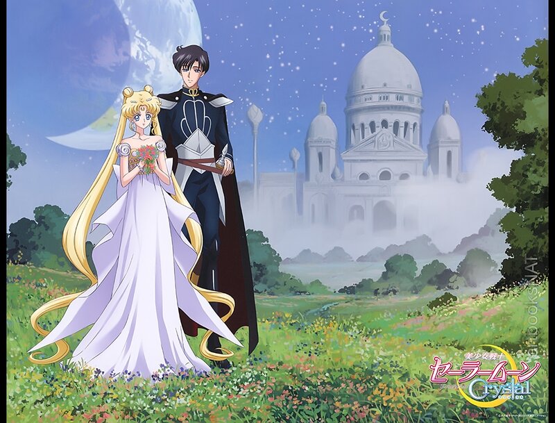 Sailor Moon and Tuxedo Mask — White, Serene