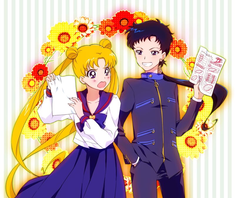 Sailor Moon and Tuxedo Mask — Yellow