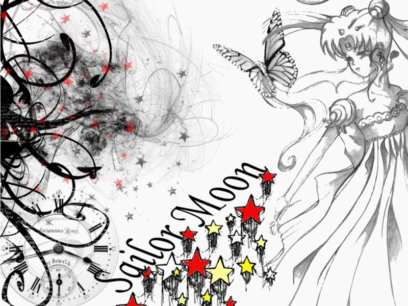 Sailor Moon art with stars