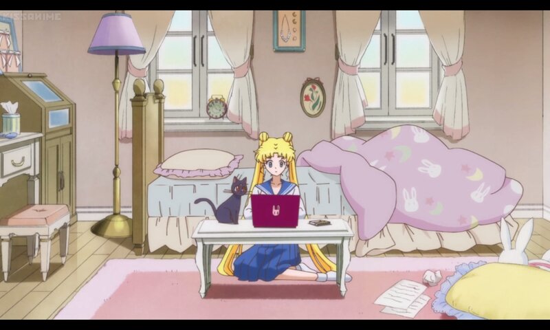 Sailor Moon at Desk