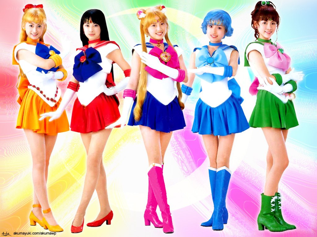Sailor Moon cast in costumes