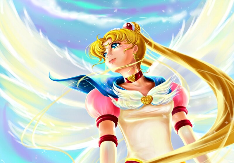 Sailor Moon Character — Blue, Dramatic, Anime, Wings