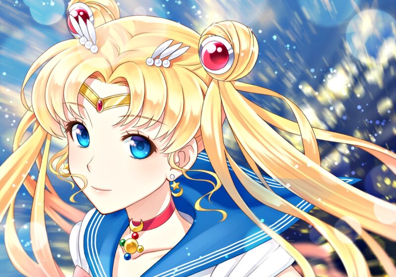 Sailor Moon Character — Blue, Dramatic, Night, Anime, Blue Eyes