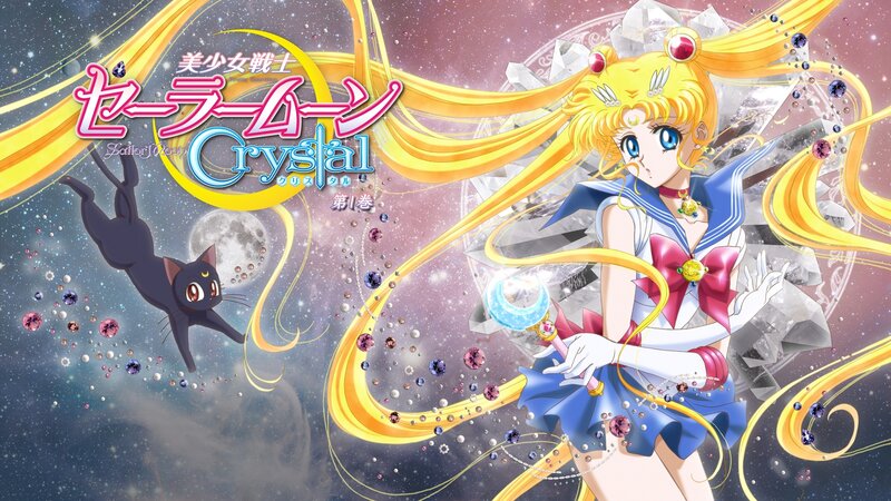 Sailor Moon Character — Blue, Dramatic, Night, Anime, Cat, Crystals