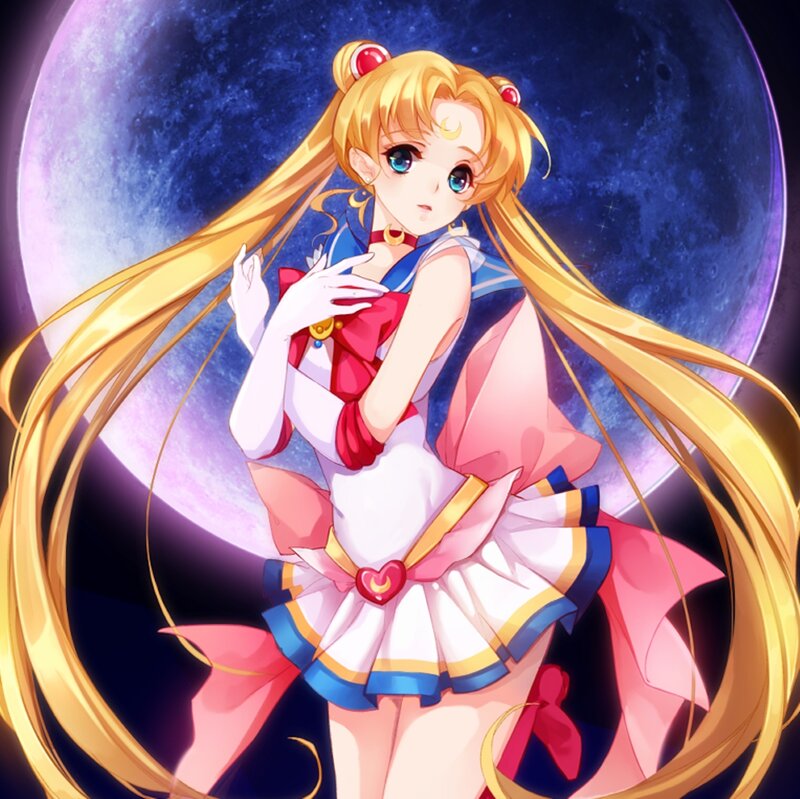 Sailor Moon Character — Blue, Dramatic, Night, Anime, Long Hair