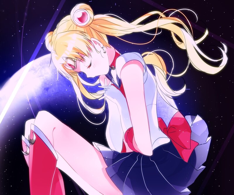 Sailor Moon Character — Blue, Dramatic, Night, Anime, Space