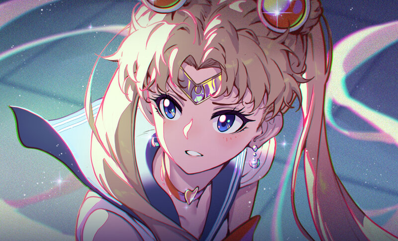 Sailor Moon Character — Blue, Dramatic, Night, Digital Art, Anime