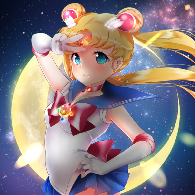Sailor Moon Character — Blue, Dreamy, Night, Anime