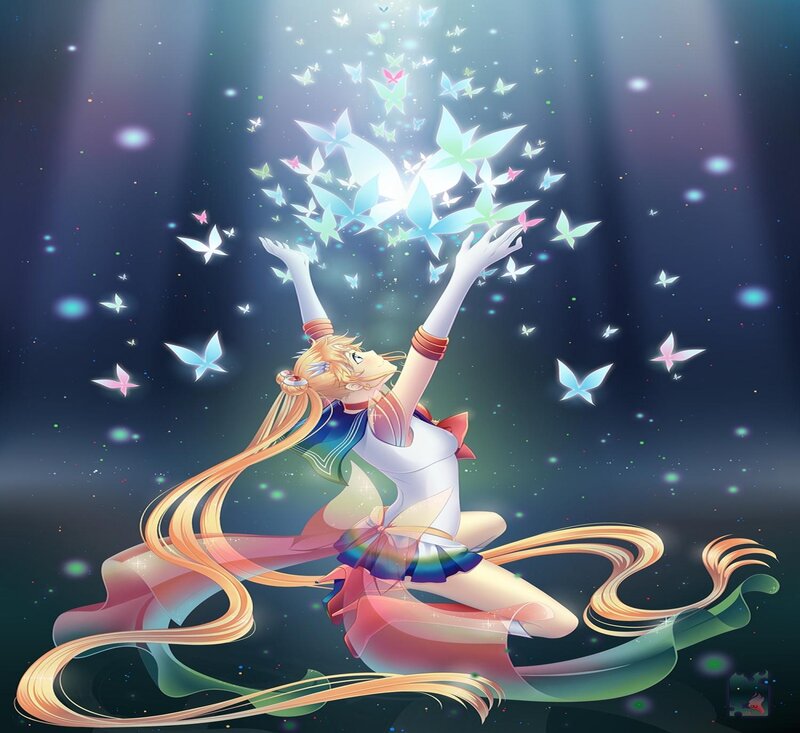 Sailor Moon Character — Blue, Magical, Night, Anime