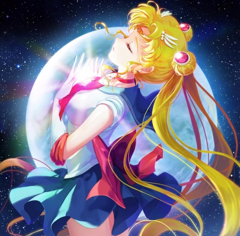 Sailor Moon Character — Blue, Serene, Night, Anime, Stars
