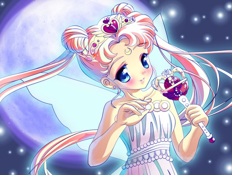 Sailor Moon Character — Blue, Serene, Night, Anime, Wand