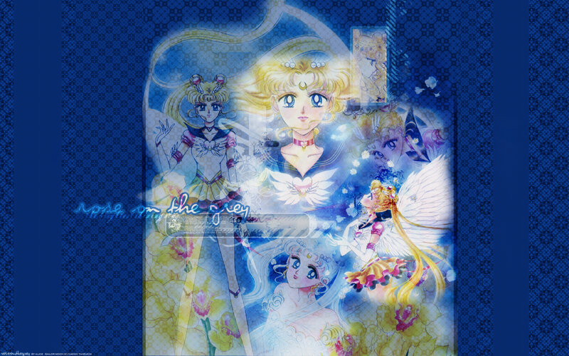 Sailor Moon Character Collage — Blue