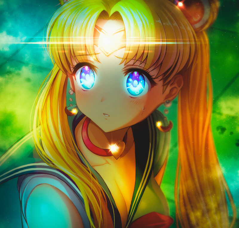 Sailor Moon Character — Green, Dramatic, Anime, Long Hair