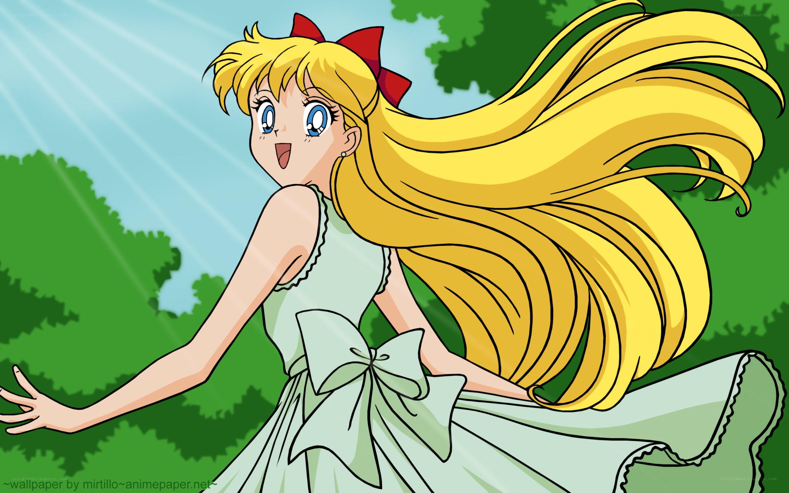 Sailor Moon character in garden