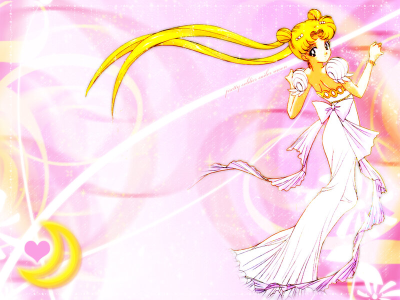 Sailor Moon Character — Pink, Dreamy, Anime, Long Yellow Hair