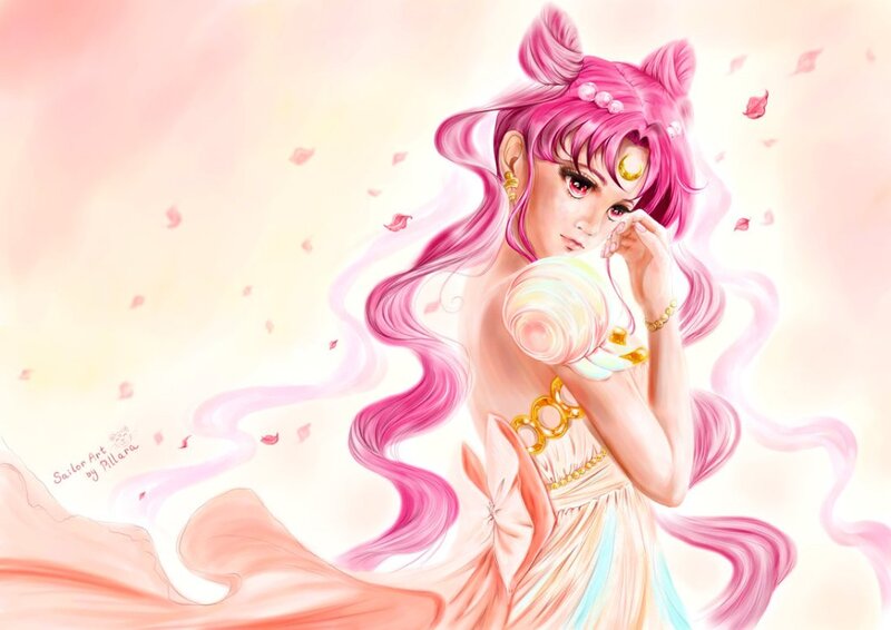 Sailor Moon Character — Pink, Serene, Digital Art