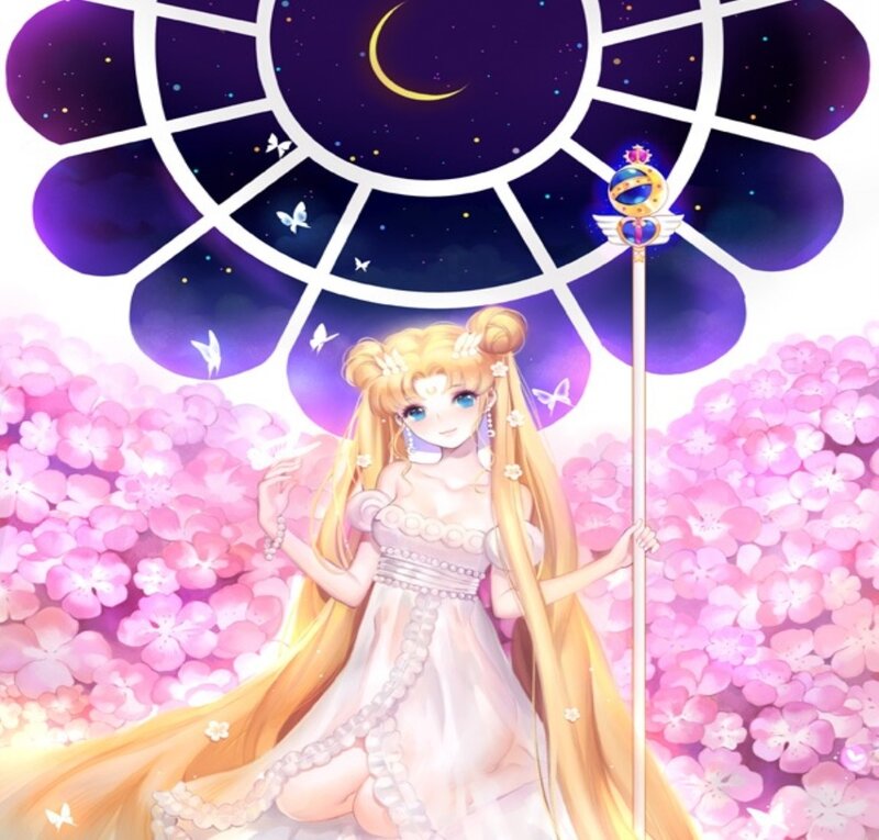 Sailor Moon Character — Pink, Serene, Night