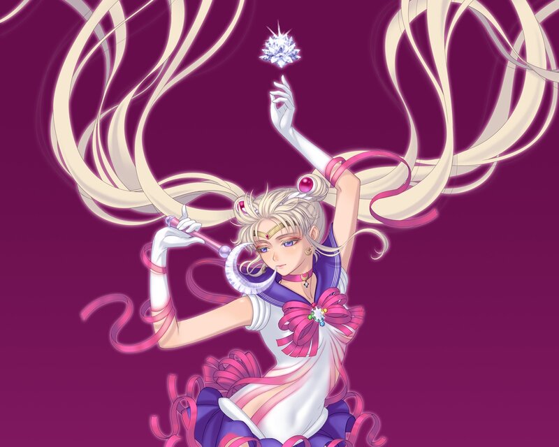 Sailor Moon Character — Purple, Dramatic, Anime, Magic Wand