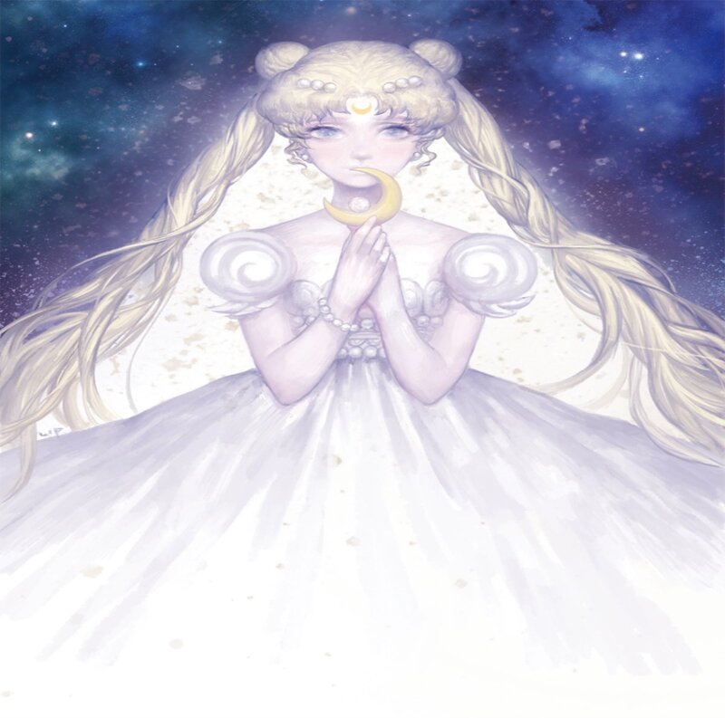 Sailor Moon Character — White, Serene, Night