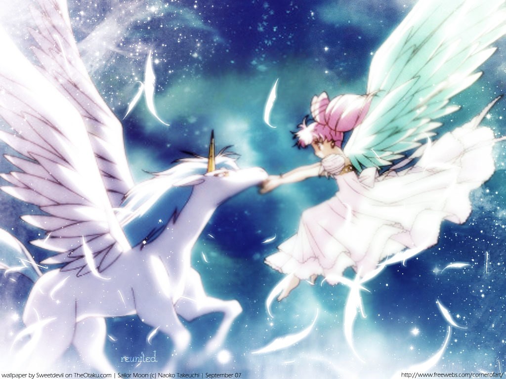 Sailor Moon character with a unicorn