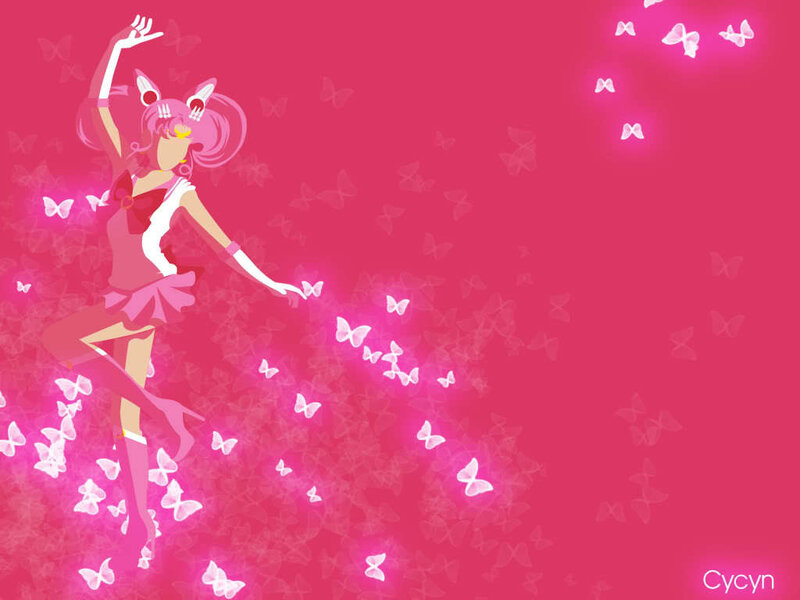 sailor moon character with butterflies